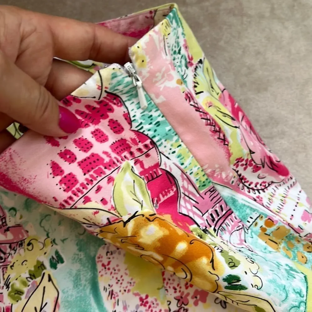 *Romantic* Cotton Sz L A-Line Skirt Floral Travel